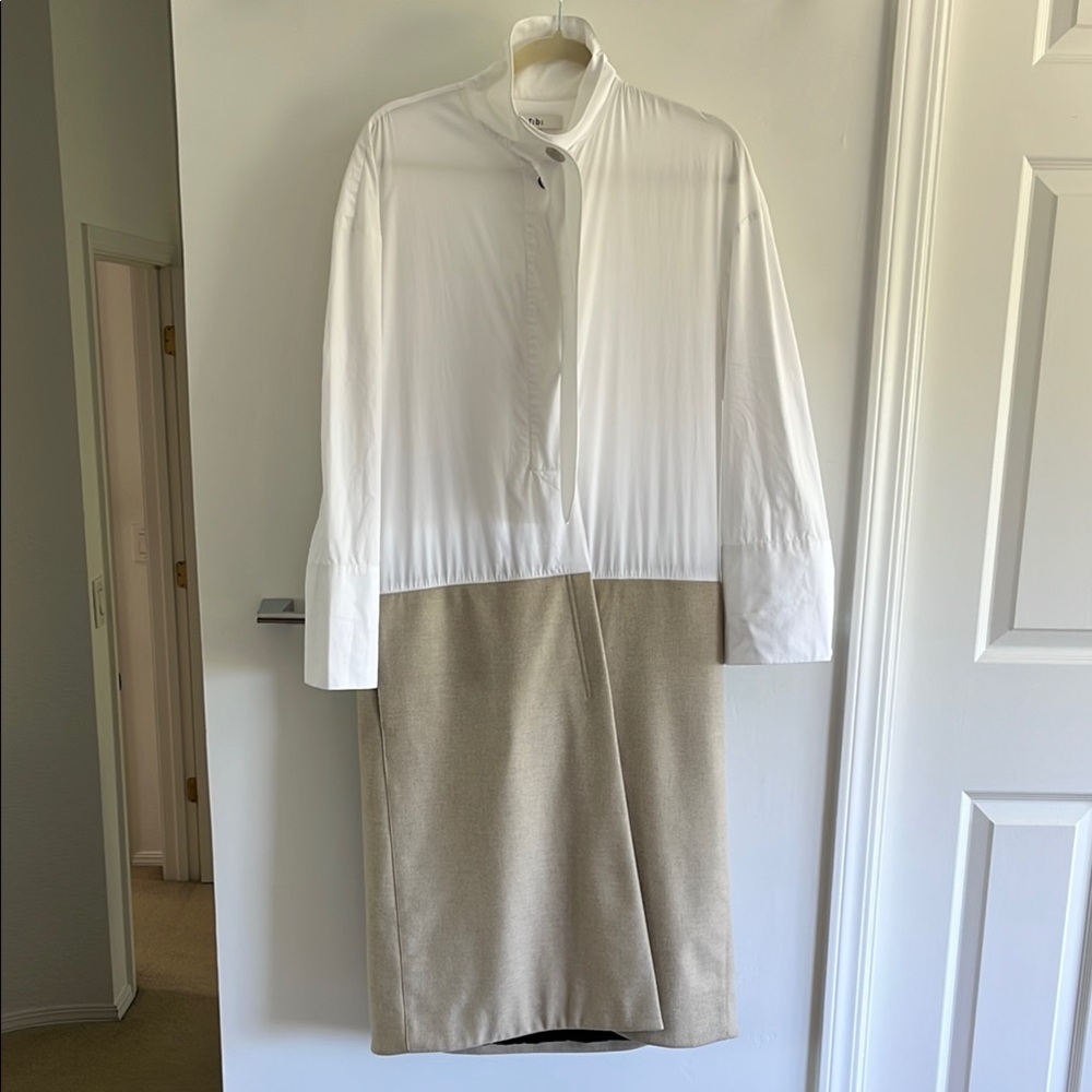 Tibi poplin and wool dress